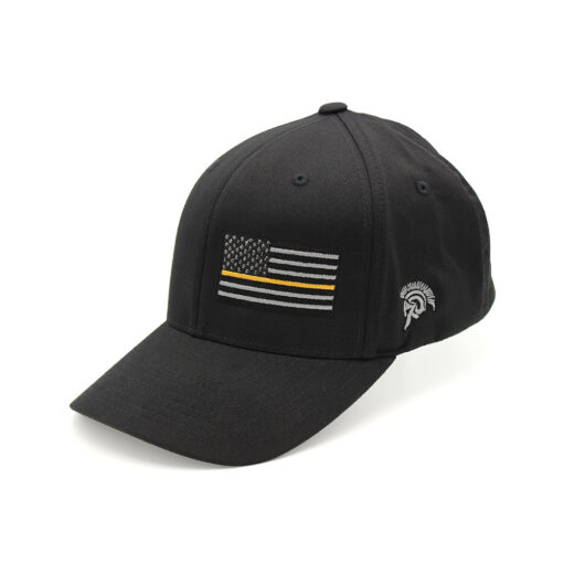 Thin Gold Line Flag FlexFit Hat