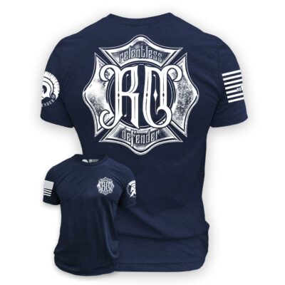 Fire WHITEonMidnightNavy RDcross FrontnBack