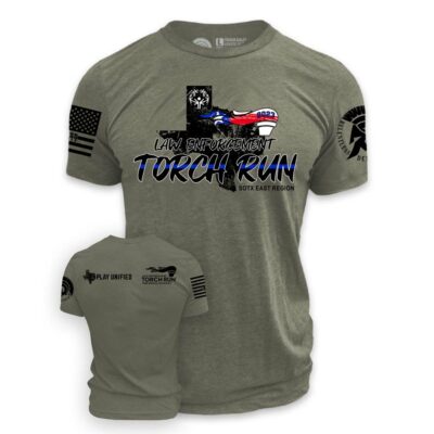 2023 SOTX East Region Law Enforcement Torch Run Tee Shirt from Relentless Defender Apparel