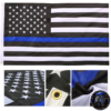 American "Thin Blue Line" Police Flag (Embroidered/Sewn)